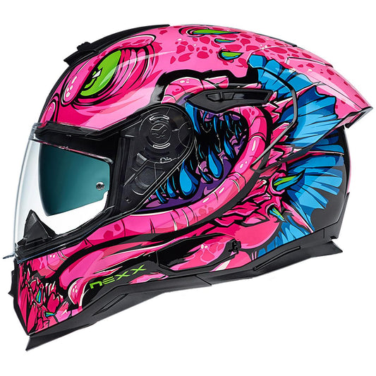 Nexx SX.100R Helmet Abisal Pink Blue XXL