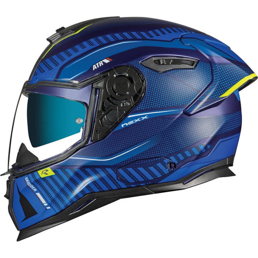 Nexx SX.100R Helmet Skidder Blue Neon XXL