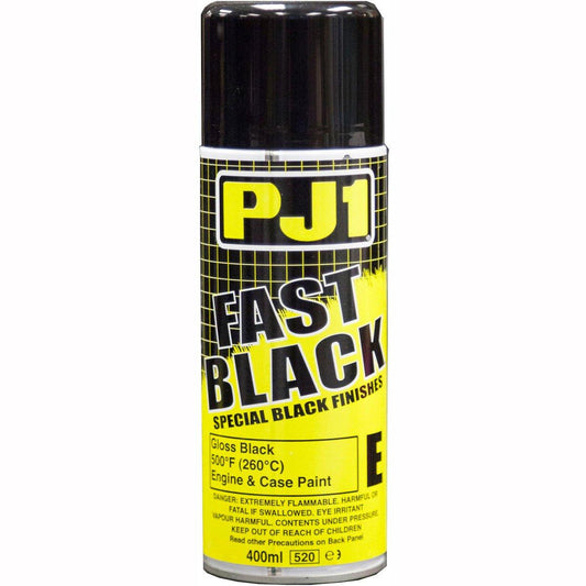 PJ1 16-ENG Fast Black Engine Gloss Paint - 400ml - Browse our range of Care: Paint - getgearedshop 