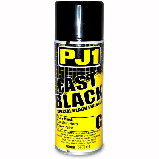 PJ1 16-GLS Fast Black Gloss Paint - 400ml - Browse our range of Care: Paint - getgearedshop 