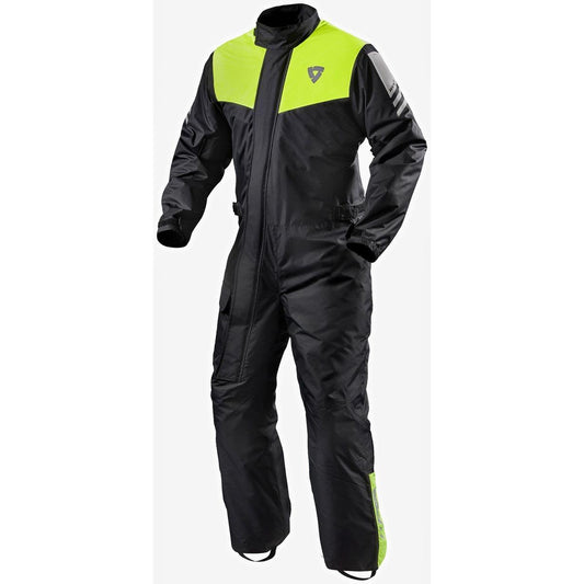 Rev It! Pacific 3 H2O Rain Suit WP - Black Neon Yellow - Browse our range of Clothing: Waterproofs - getgearedshop 