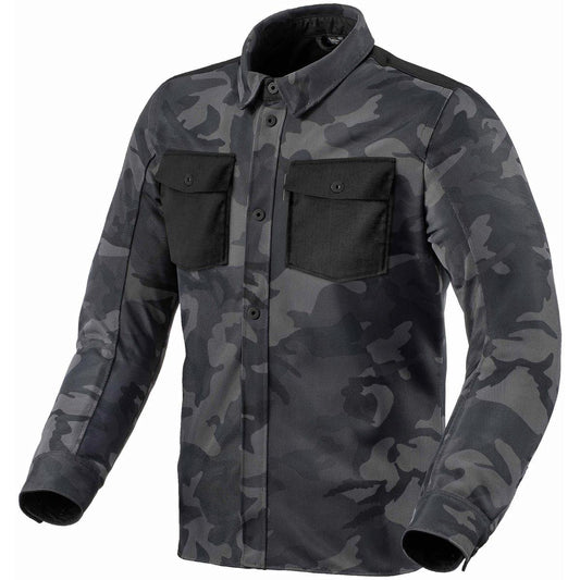 Rev It! Tracer 2 Overshirt Air - Camo Dark Grey - Browse our range of Clothing: Overshirts - getgearedshop 