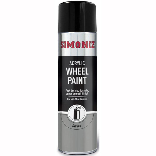 Simoniz Silver Wheel Paint Spray Aerosol Can - 500ml - Browse our range of Care: Paint - getgearedshop 